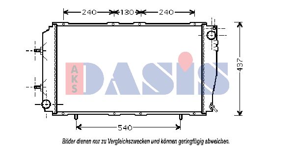 AKS DASIS Радиатор, охлаждение двигателя 350025N